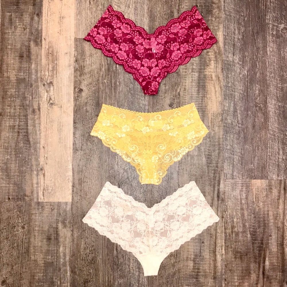 NWOT Bundle of 3 Pair Victoria's Secret Size Small Lace Panties